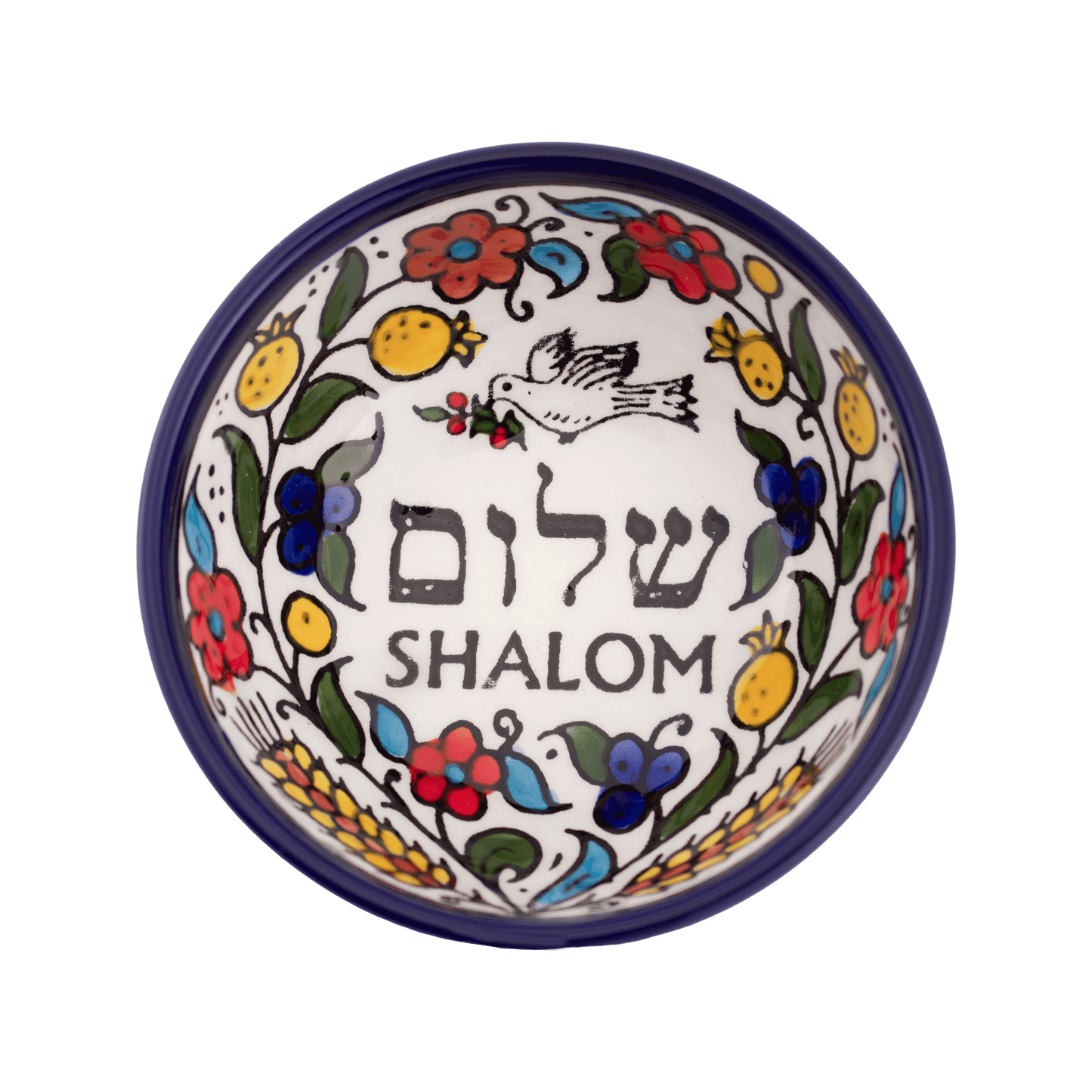 Small deep ceramic bowl in the Armenian style - Shalom