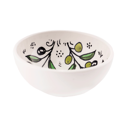 Small deep ceramic bowl in the Armenian style - Olive Branch