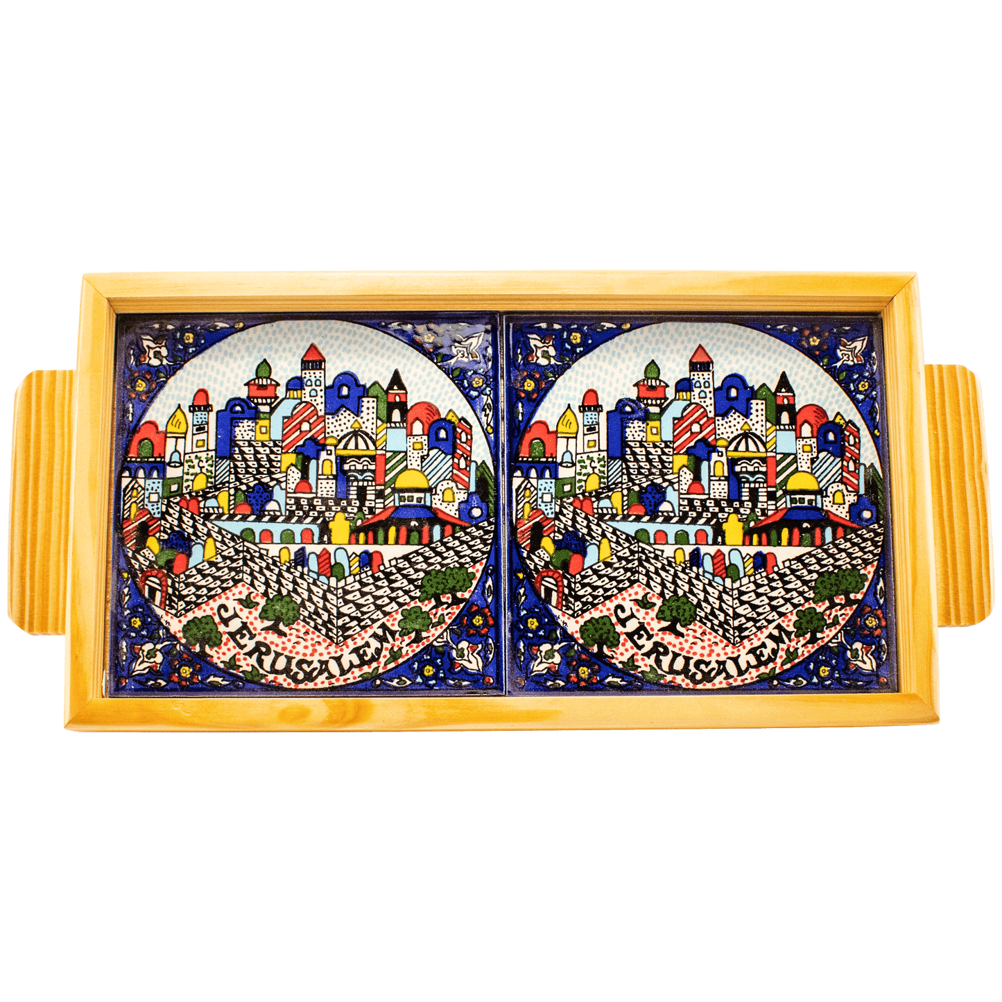 Armenian Ceramic Serving Tray - Jerusalem