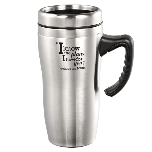 I Know the Plans Stainless Steel Travel Mug with Handle