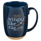 Wings Like Eagles Navy Blue Ceramic Coffee Mug