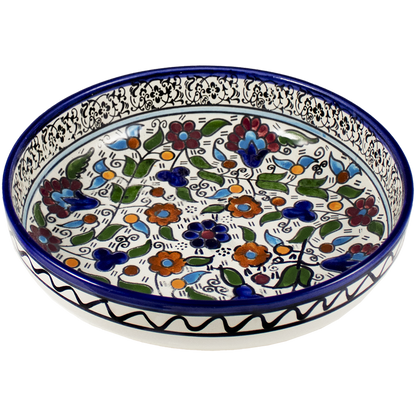 Armenian Ceramic Serving Dish - Large Traditional Floral