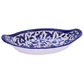 Armenian Ceramic Oval Serving Dish - L - Blue Floral - Imperfect