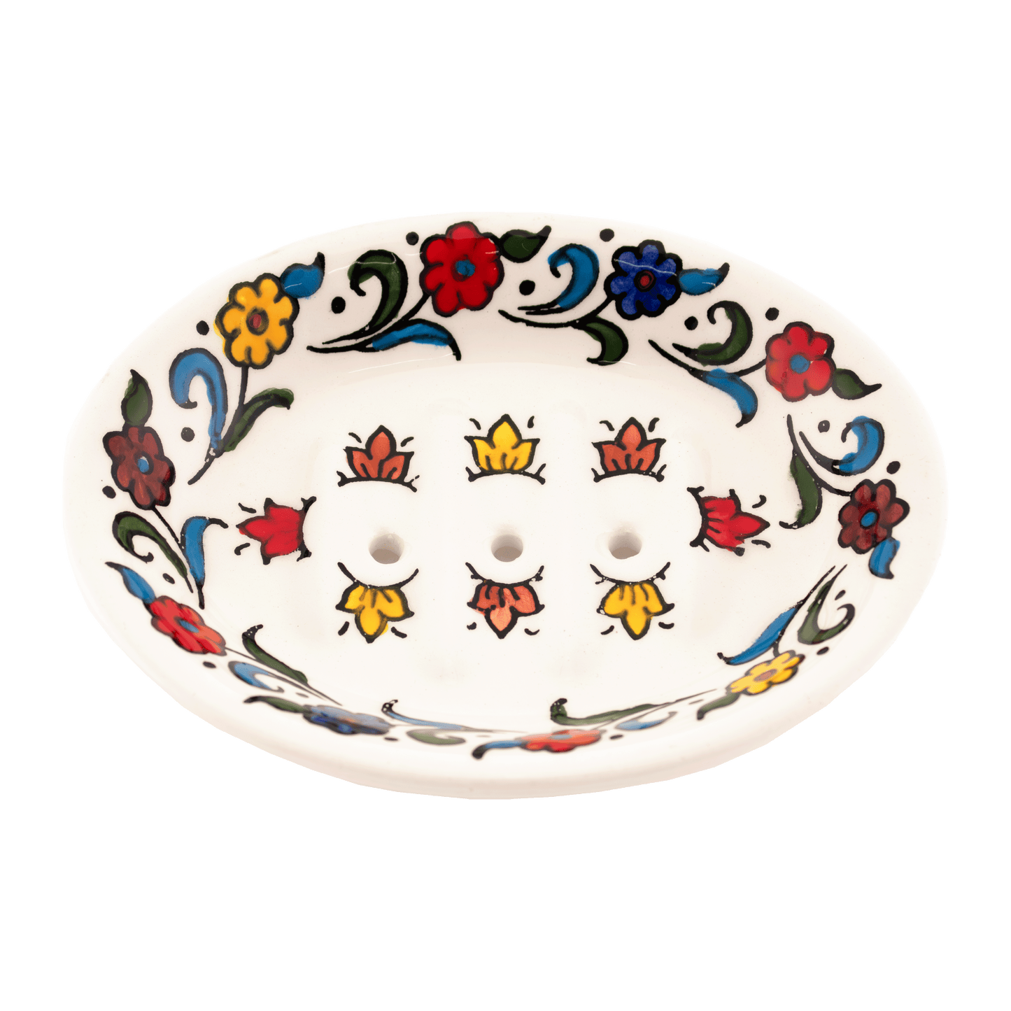 Armenian Ceramic Soap Dish Traditional Floral