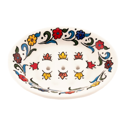 Armenian Ceramic Soap Dish Traditional Floral