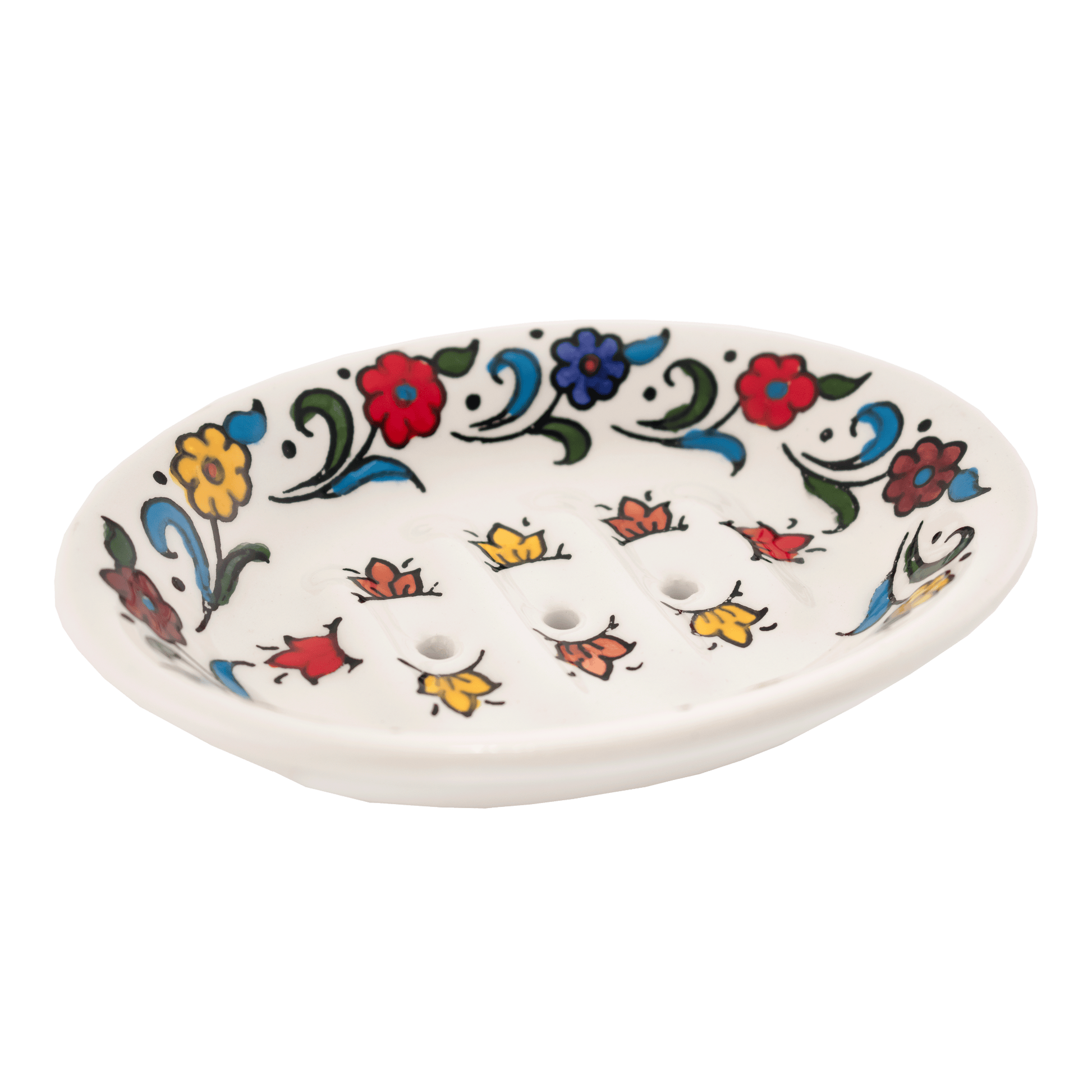 Armenian Ceramic Soap Dish Traditional Floral