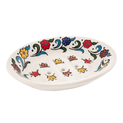 Armenian Ceramic Soap Dish Traditional Floral