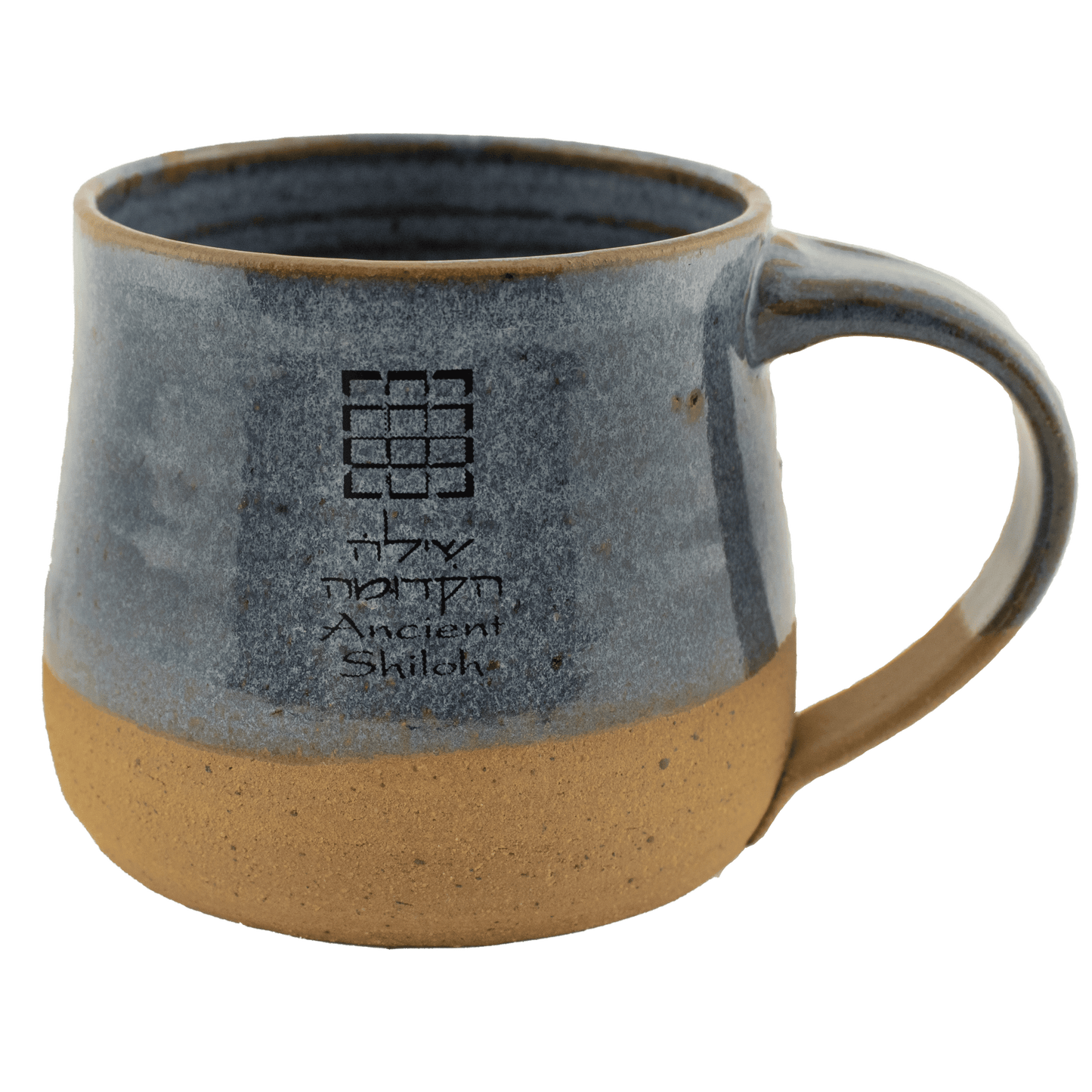 Handcrafted blue ceramic mug