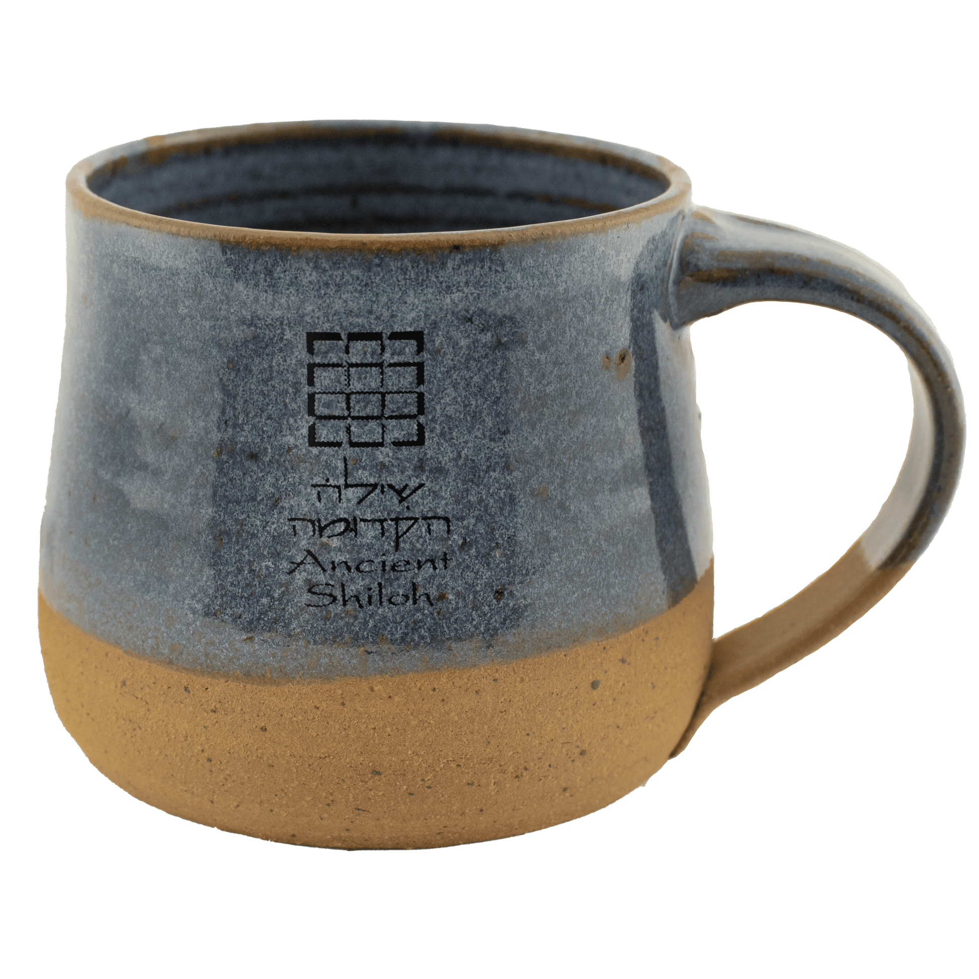 Handcrafted blue ceramic mug