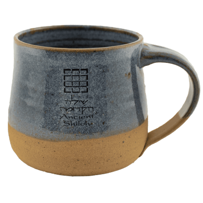 Handcrafted blue ceramic mug