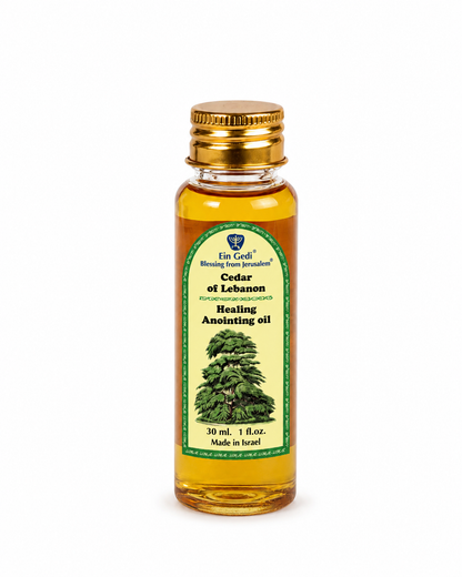 Ein Gedi Cedar of Lebanon Healing anointing oil 30ml PET bottle on white background