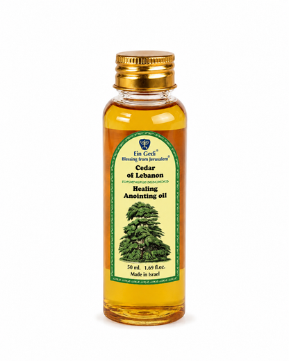 Ein Gedi Cedar of Lebanon Healing anointing oil 50ml PET bottle on white background