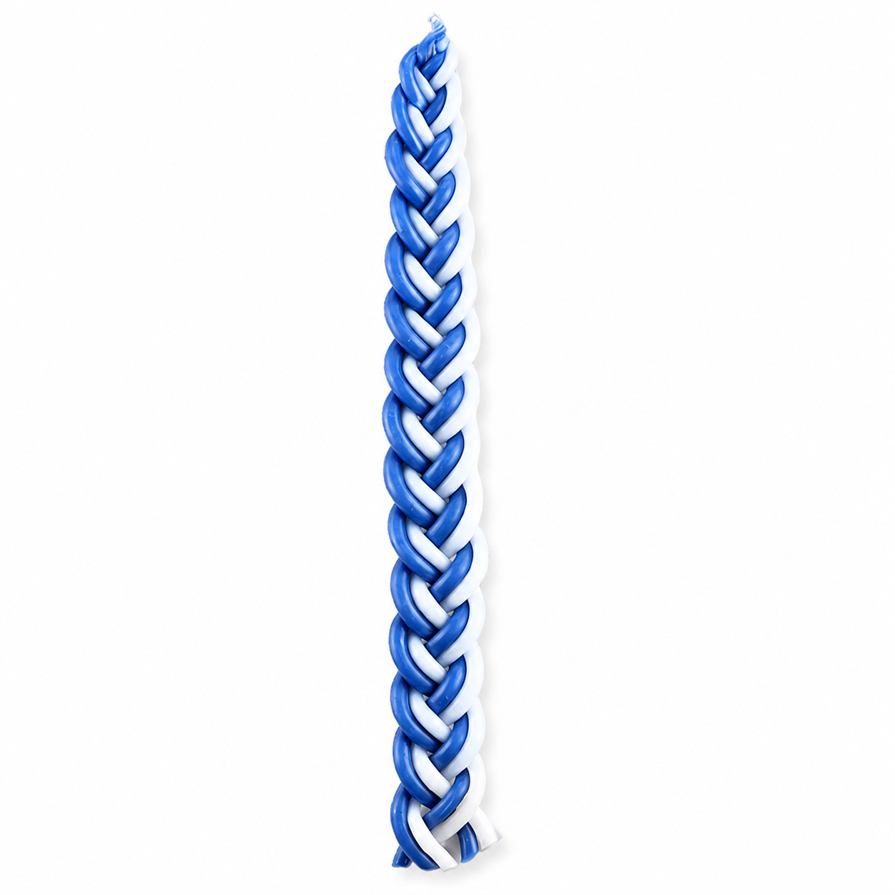 Blue and White Braided Havdalah Candle