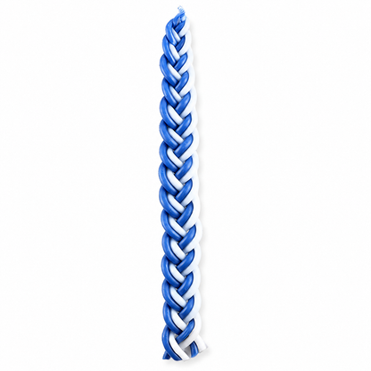 Blue and White Braided Havdalah Candle