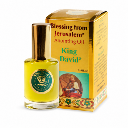Ein Gedi Gold Collection King David anointing oil 12ml on white background