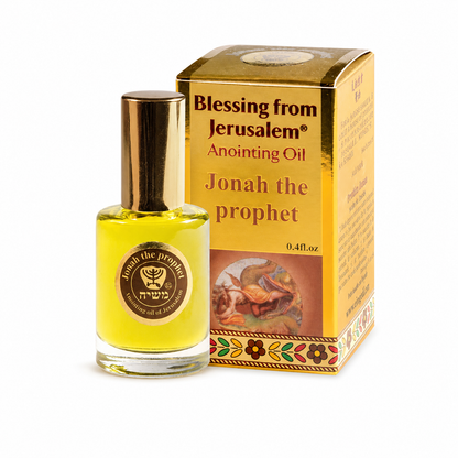 Ein Gedi Gold Collection Jonah the Prophet anointing oil 12ml on white background