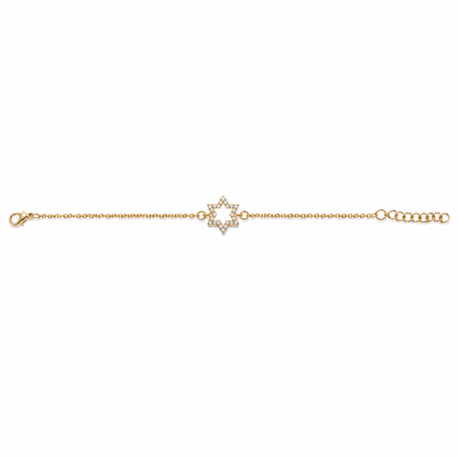 White Star of David chain bracelet
