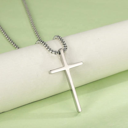 Cross Pendant Stainless Steel Necklace