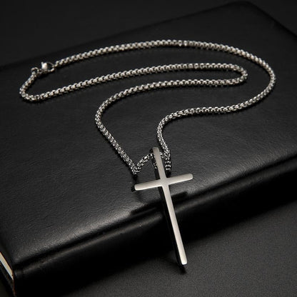 Cross Pendant Stainless Steel Necklace