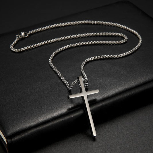 Cross Pendant Stainless Steel Necklace