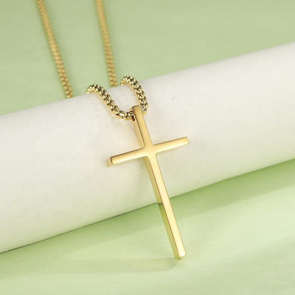 Cross Pendant Stainless Steel Necklace