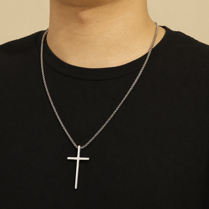 Cross Pendant Stainless Steel Necklace