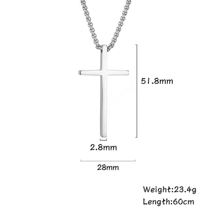Cross Pendant Stainless Steel Necklace
