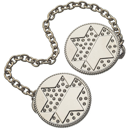 Decorative Star of David Circular Tallit Prayer Shawl Clips