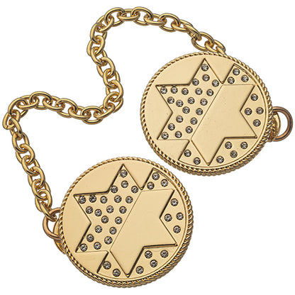 Decorative Star of David Circular Tallit Prayer Shawl Clips
