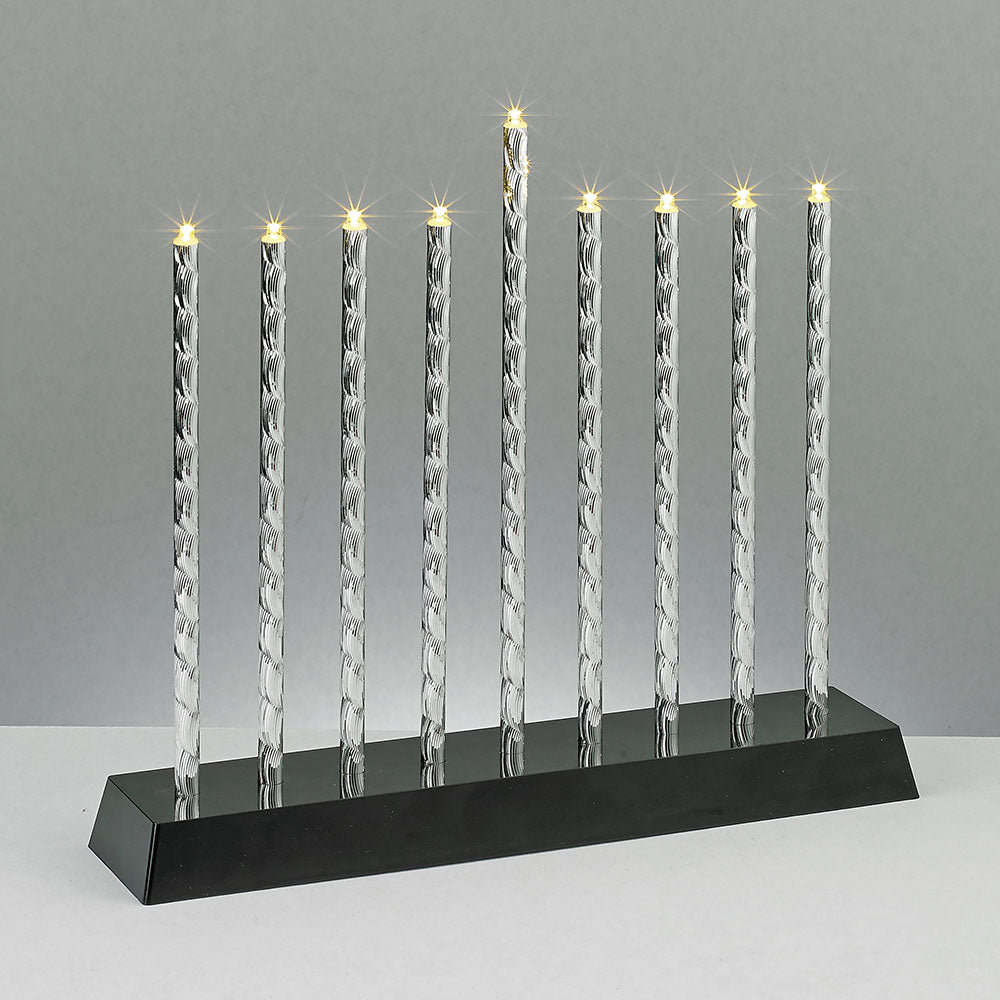 Diamond Cut LED Menorah w/ Aluminum Tubes
