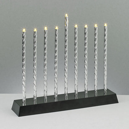 Diamond Cut LED Menorah w/ Aluminum Tubes