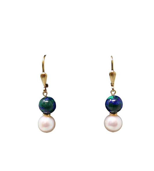 Eilat Stone & Pearl Earrings