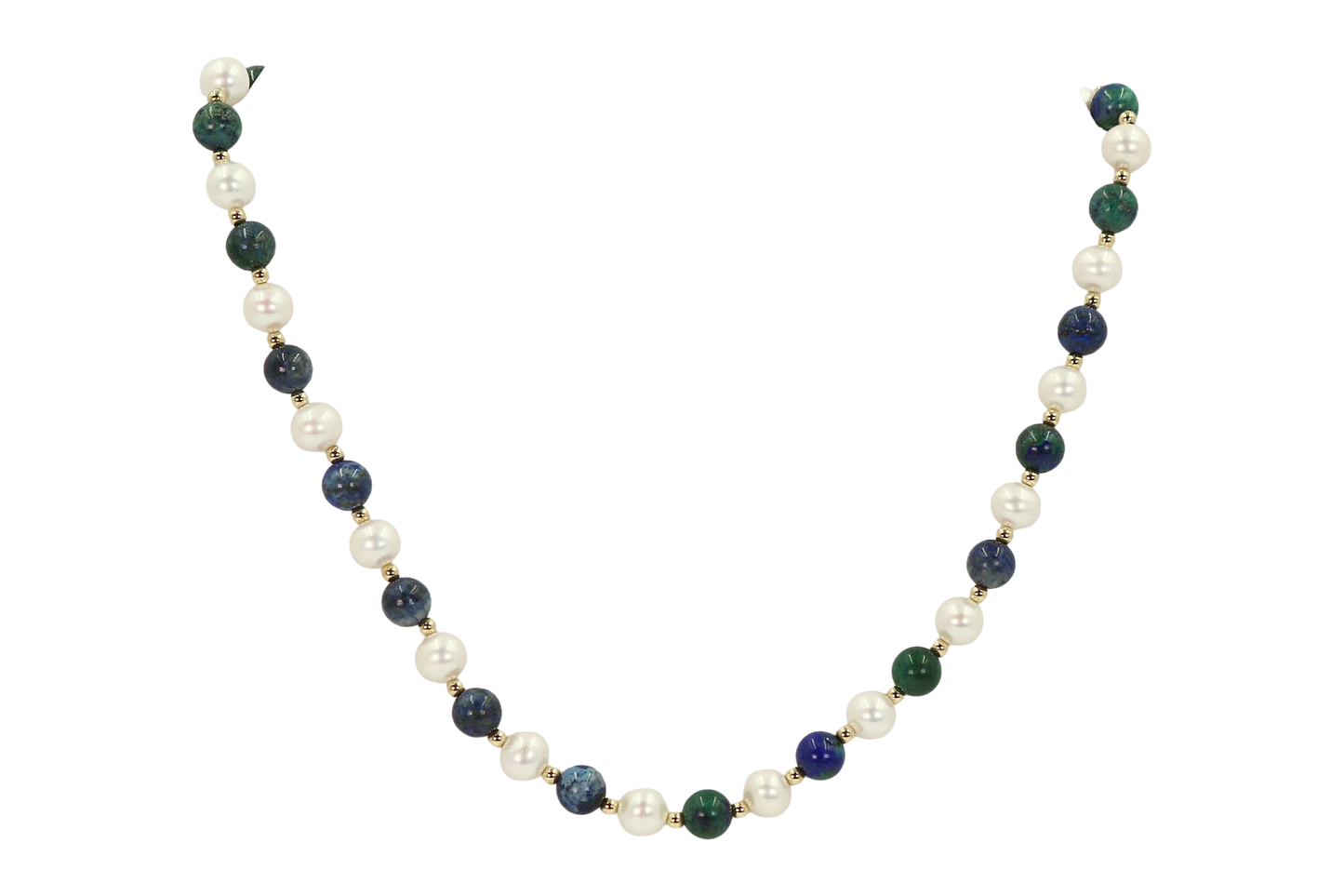 Eilat Stone and Pearl Bead Necklace