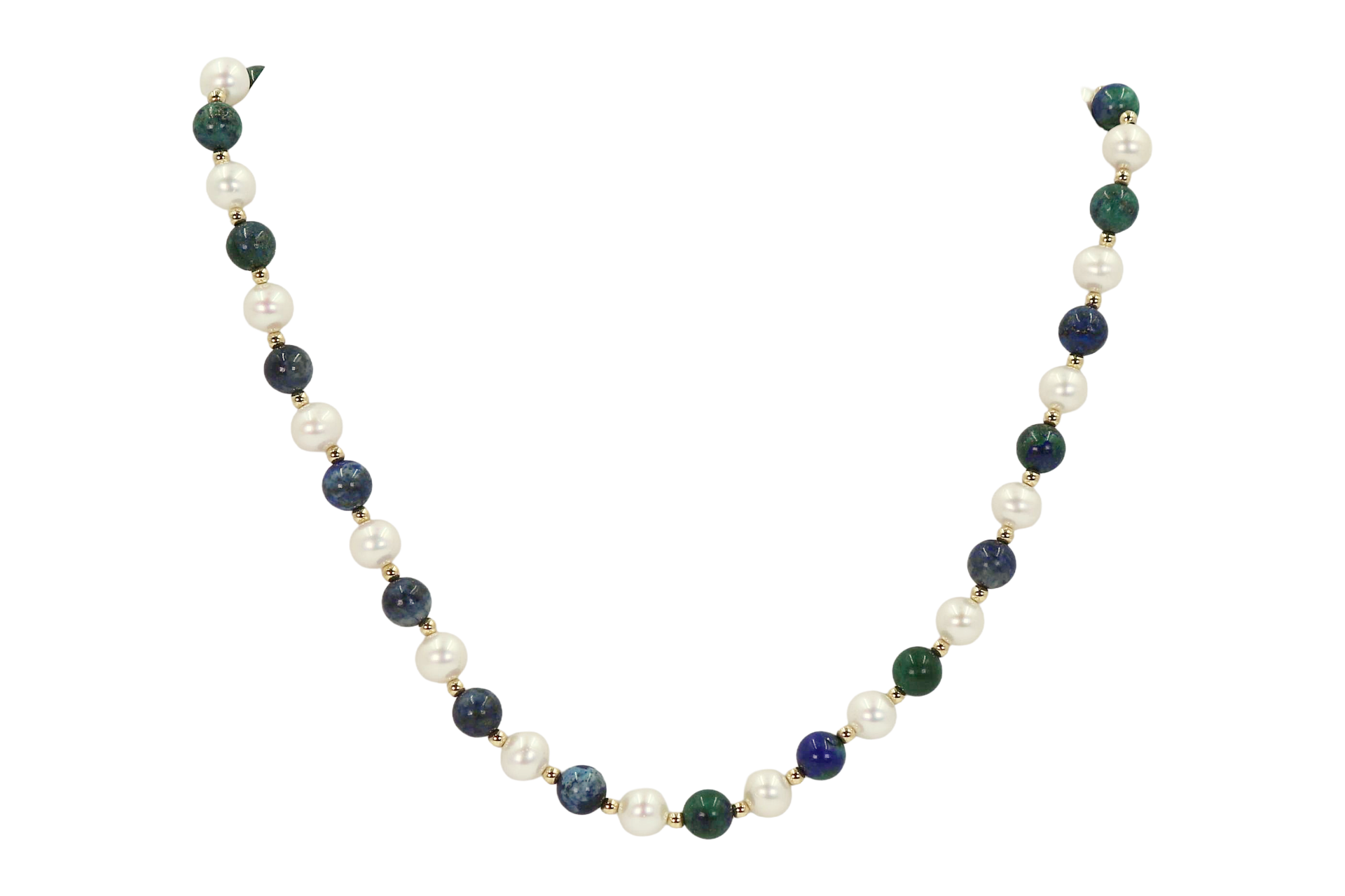 Eilat Stone and Pearl Bead Necklace