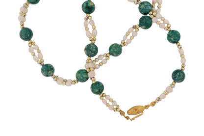 Eilat Stone and Pearl Necklace Close-up