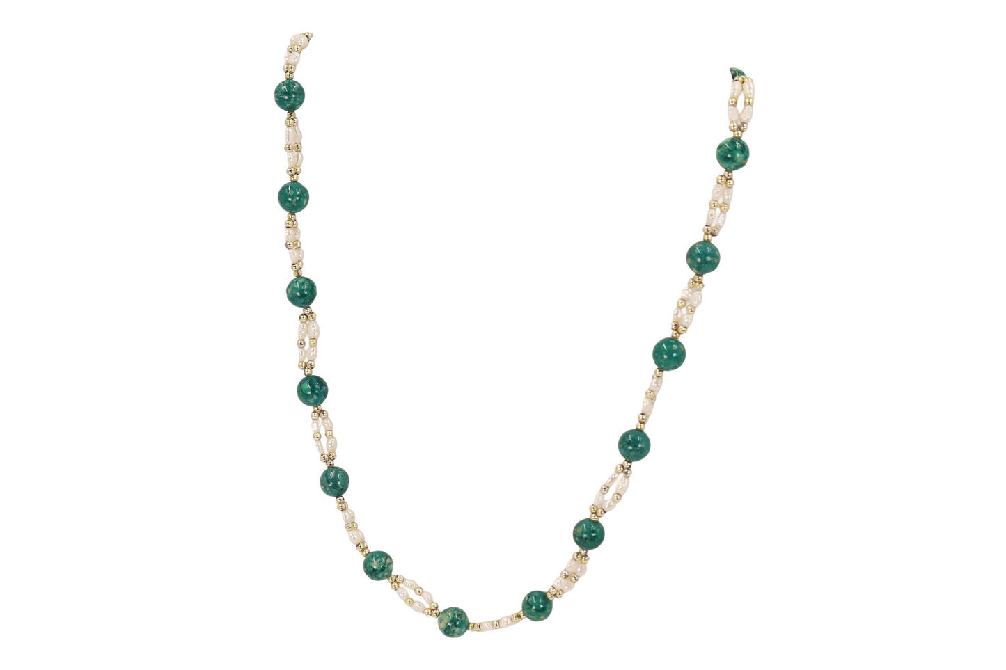 Eilat Stone and Pearl Necklace