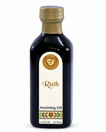 Ein Gedi Ruth anointing oil 125ml blue cobalt bottle on white background
