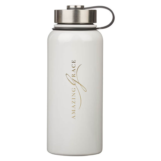 Amazing Grace White Crown of Thorns Stainless Steel Water Bottle