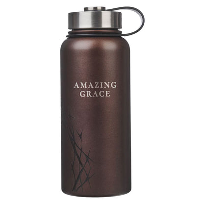 Amazing Grace Metallic Brown Crown of Thorns Stainless Steel Water Bottle