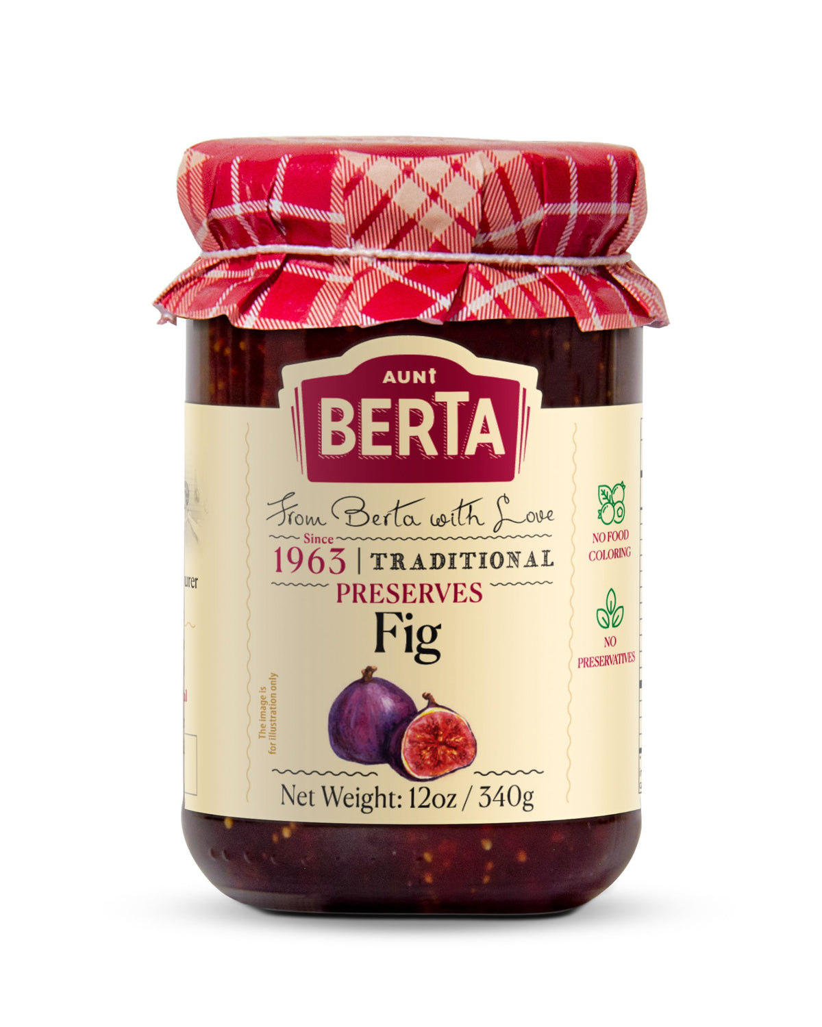 Aunt Berta's Fig Preserves 12 oz from the Galilee