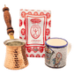 Fish and loaves mug Turkish coffee gift set, small