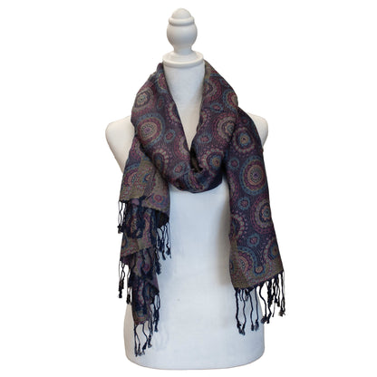 Blue Belgian Net Hat & Scarf Set