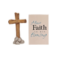 Cross and "Have Faith in His Timing" Blessing Card Set