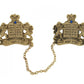 Gold Plated Prayer Shawl (Tallit) Clip - Lions and Tablets