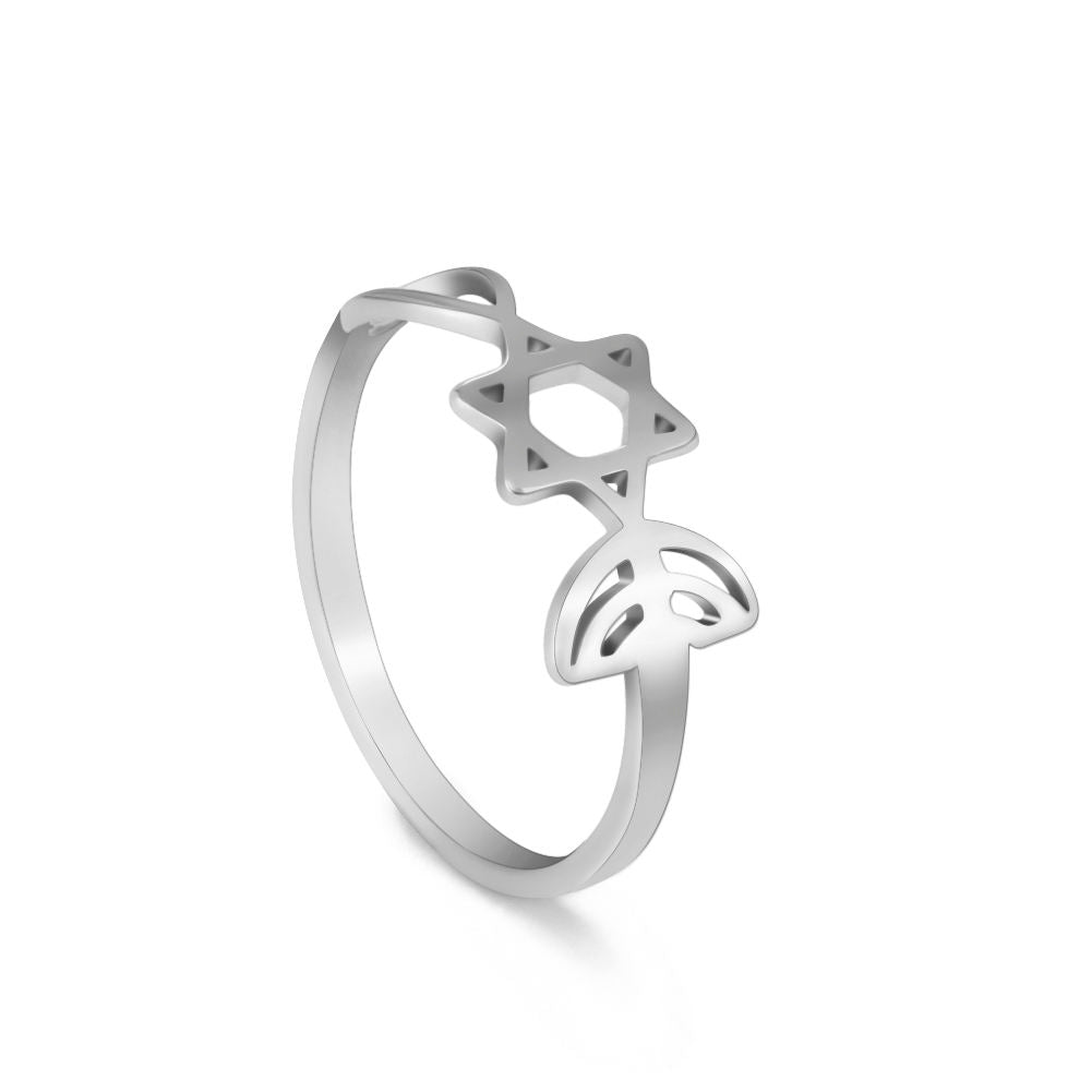 Grafted In stainless steel ring in silver finish