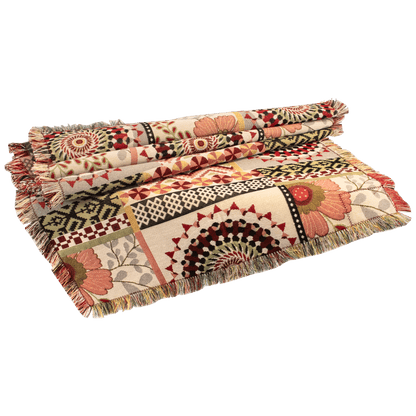70" Table Runner - Maroon-Ivory Patchwork 2023