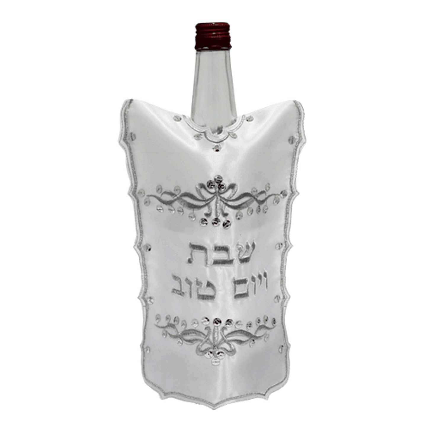 Shabbat Wine Bottle Cover - Embroidered