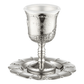 Nickel Kiddush Cup with Saucer