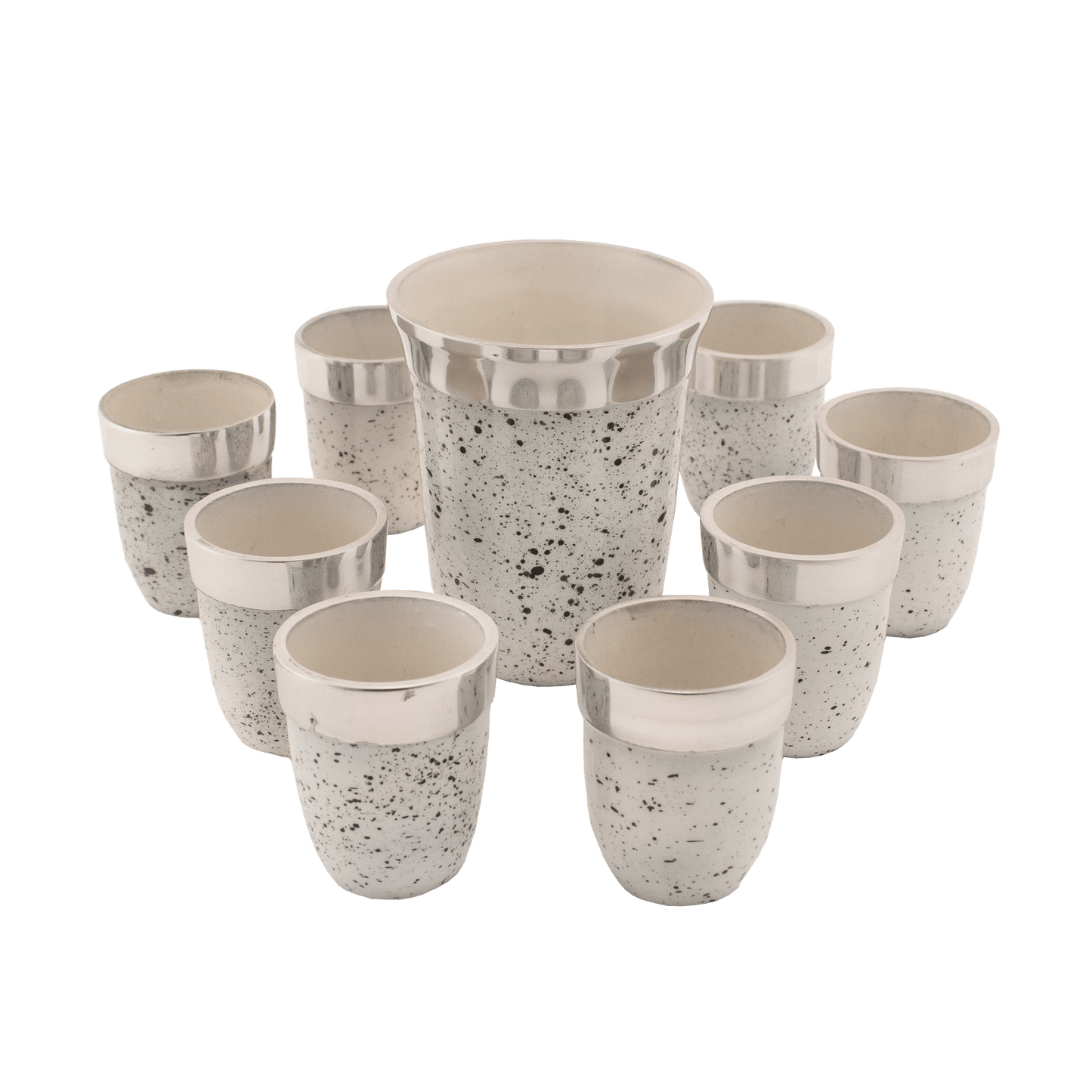 Aluminium Wine Divider With Kiddush Cups - Speckled