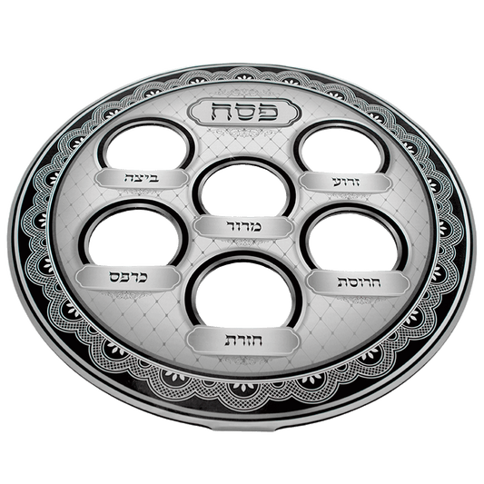 Passover Disposable Seder Plate - Gray